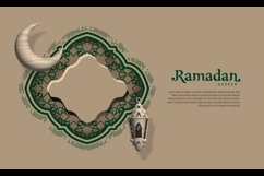 3d modern islamic holiday banner with arabic decoration Product Image 2