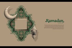 3d modern islamic holiday banner with arabic decoration Product Image 2
