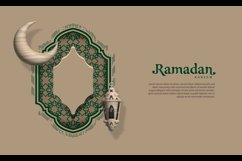 3d modern islamic holiday banner with arabic decoration Product Image 2