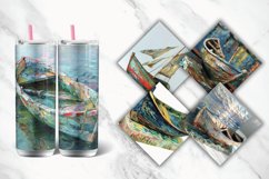 3D Monet Fishing Boat Tumbler wrap Bundle Product Image 2