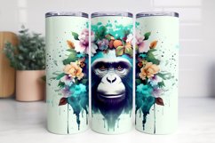 3D Monkey Head Flower Tumbler Sublimation Bundle Product Image 2