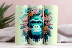 3D Monkey Head Flower Tumbler Sublimation Bundle Product Image 11