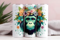 3D Monkey Head Flower Tumbler Sublimation Bundle Product Image 13