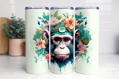 3D Monkey Head Flower Tumbler Sublimation Bundle Product Image 14