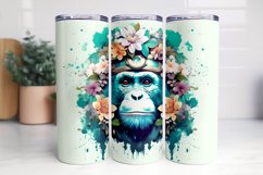 3D Monkey Head Flower Tumbler Sublimation Bundle Product Image 16