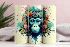 3D Monkey Head Flower Tumbler Sublimation Bundle Product Image 17