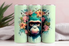 3D Monkey Head Flower Tumbler Sublimation Bundle Product Image 3