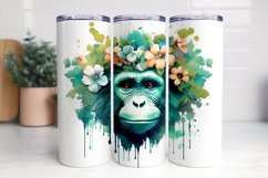3D Monkey Head Flower Tumbler Sublimation Bundle Product Image 4