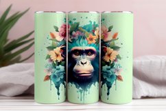 3D Monkey Head Flower Tumbler Sublimation Bundle Product Image 5