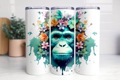 3D Monkey Head Flower Tumbler Sublimation Bundle Product Image 8