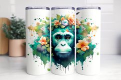 3D Monkey Head Flower Tumbler Sublimation Bundle Product Image 10