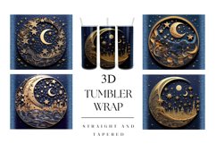 20oz 3D Moon Quilling Star Paper Art Tumbler Sublimation Product Image 1