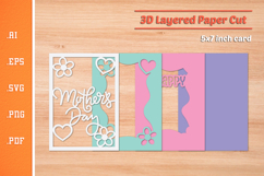 Happy Mothers Day - 3D Layered Paper Cut SVG Product Image 2