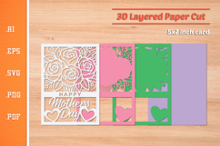 Happy Mothers Day - 3D Layered Paper Cut SVG Product Image 2