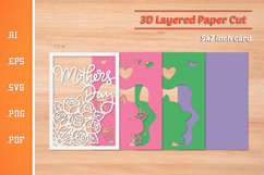 Happy Mothers Day - 3D Layered Paper Cut SVG Product Image 2
