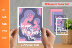 Happy Mothers Day - 3D Layered Paper Cut SVG Product Image 1