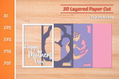 Happy Mothers Day - 3D Layered Paper Cut SVG Product Image 2