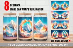 Glass Can Wraps 3d Mountain Product Image 1