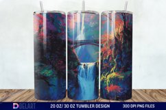 3D Multnomah Falls Oregon Tumbler Wrap Product Image 1