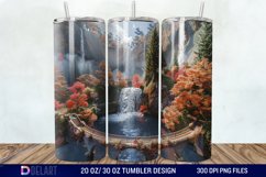 3D Multnomah Falls Oregon Tumbler Wrap Product Image 1
