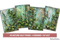 Antique Vintage Floral Junk Journal Printable 3D Half Pages Product Image 1