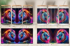 3D Neon Lion Glass Can Wraps Product Image 6