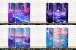 3D Neon Ocean Inspired Beach Tumbler Wrap Bundle Product Image 2