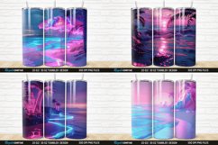 3D Neon Ocean Inspired Beach Tumbler Wrap Bundle Product Image 6