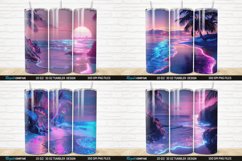 3D Neon Ocean Inspired Beach Tumbler Wrap Bundle Product Image 3