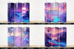 3D Neon Ocean Inspired Beach Tumbler Wrap Bundle Product Image 4