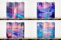 3D Neon Ocean Inspired Beach Tumbler Wrap Bundle Product Image 5