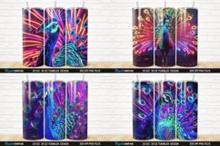 3D Neon Peacock Rainbow Tumbler Bundle Product Image 3