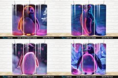 3D Neon Penguin Snow Winter Tumbler Bundle Product Image 3