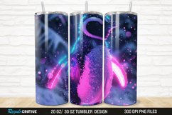 3D Neon Penguin Snow Winter 20/30oz Skinny Tumbler Product Image 1