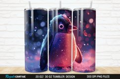 3D Neon Penguin Snow Winter 20/30oz Skinny Tumbler Product Image 1