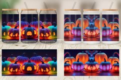 3D Neon Pumpkin Glass Can Wraps Product Image 5
