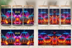 3D Neon Pumpkin Glass Can Wraps Product Image 6