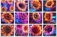 3D Neon Sunflower Tumbler wrap Bundle Product Image 2