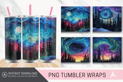 3D Northern Lights Embroidered Tumbler Wrap Product Image 1