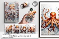 Digital Paper 3D Octopus Painting Product Image 1