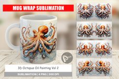Mug Wrap Design 3D Octopus Painting Product Image 2