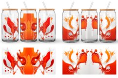 Glass Can Wraps 3D Orange Liquids Product Image 3