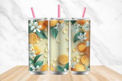 3D Oranges and Flowers Tumbler Wrap Bundle Product Image 4