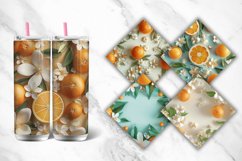 3D Oranges and Flowers Tumbler Wrap Bundle Product Image 2