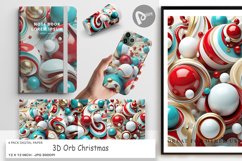 Digital Paper 3D Orb Christmas Product Image 1