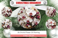 Christmas Ornaments 3D Orchid Flower Product Image 1