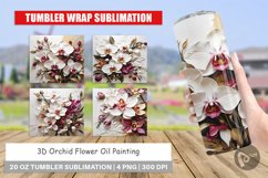 Tumbler Wrap 3D Orchid Flower Product Image 1