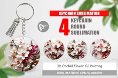 Keychain 3D Orchid Flower Product Image 1
