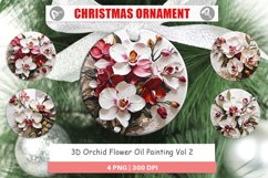 Christmas Ornaments 3D Orchid Flower Product Image 1