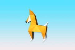 DIY 3d origami dog - 3d papercraft Product Image 2